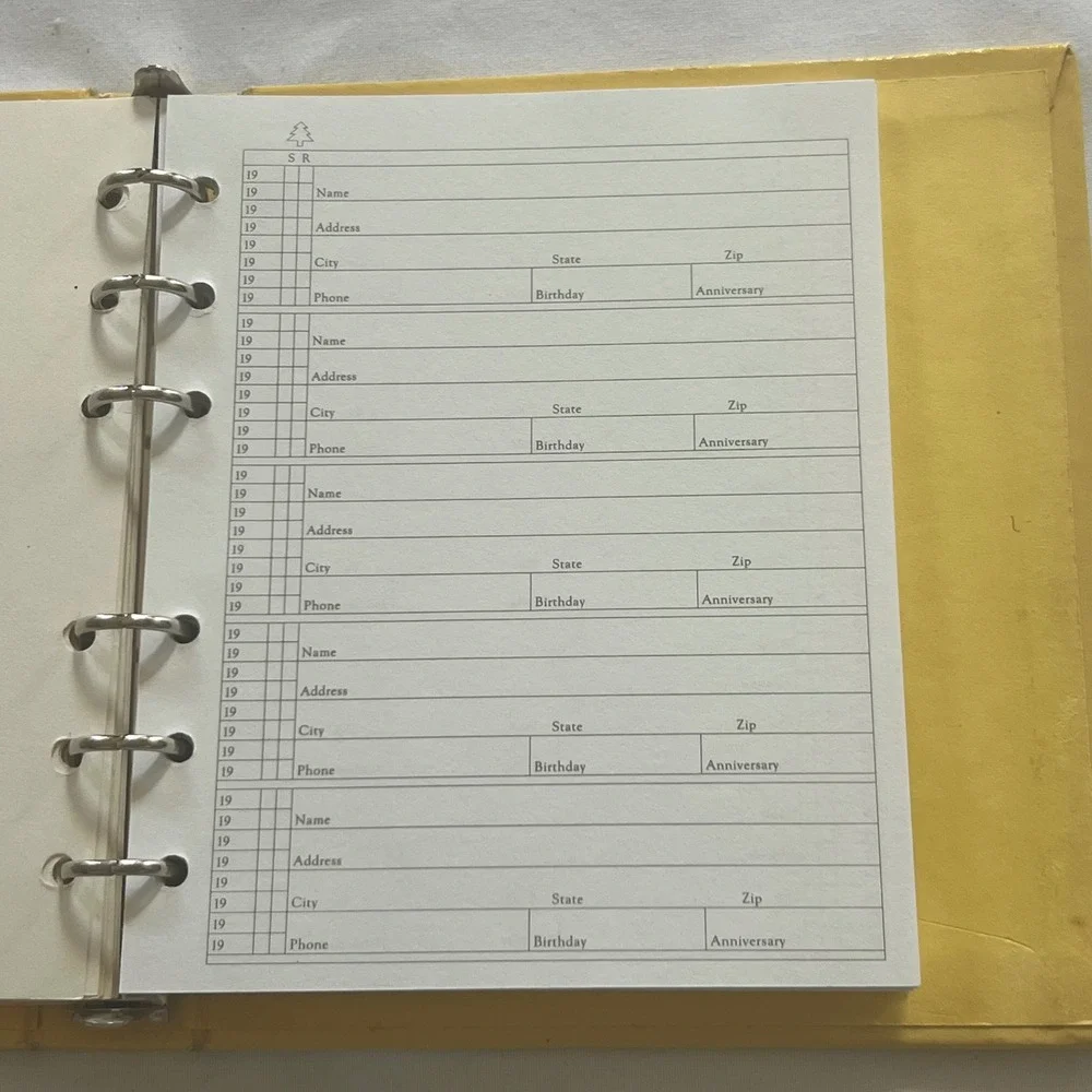 Vintage Hallmark My Keep-in-Touch Book Address Binder Yellow 1970s RA 211-3